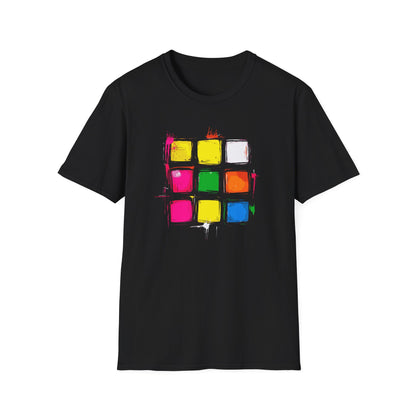 Rubik's Cube Neon Style T-Shirt